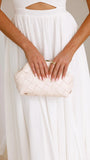 Vasanti Woven Clutch Beige