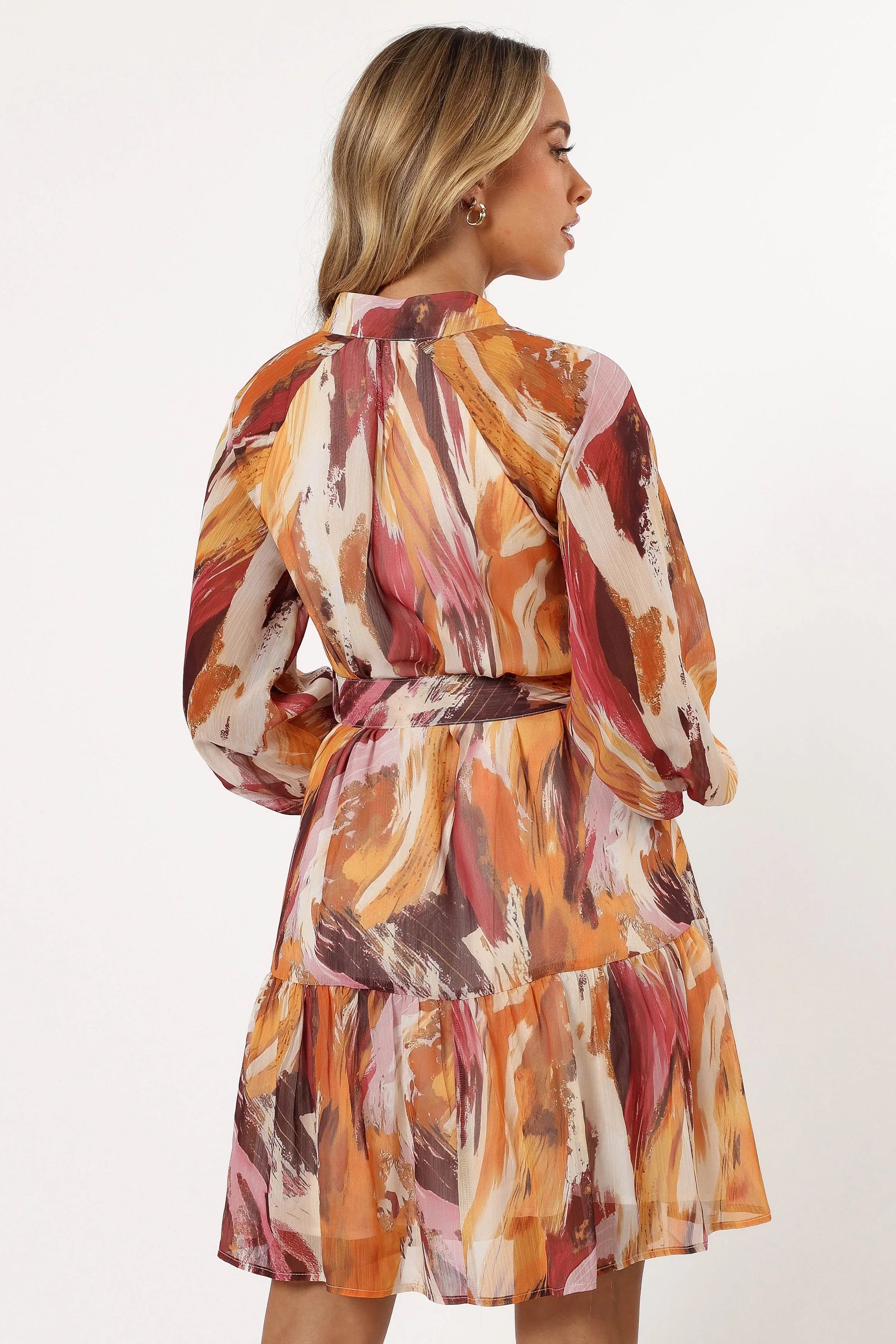 Quinn Long Sleeve Mini Dress Warm Multi