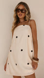 Nalu Mini Dress Cream Polka