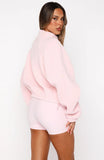 Up The Hill Teddy Zip Up Jacket Ballet Pink