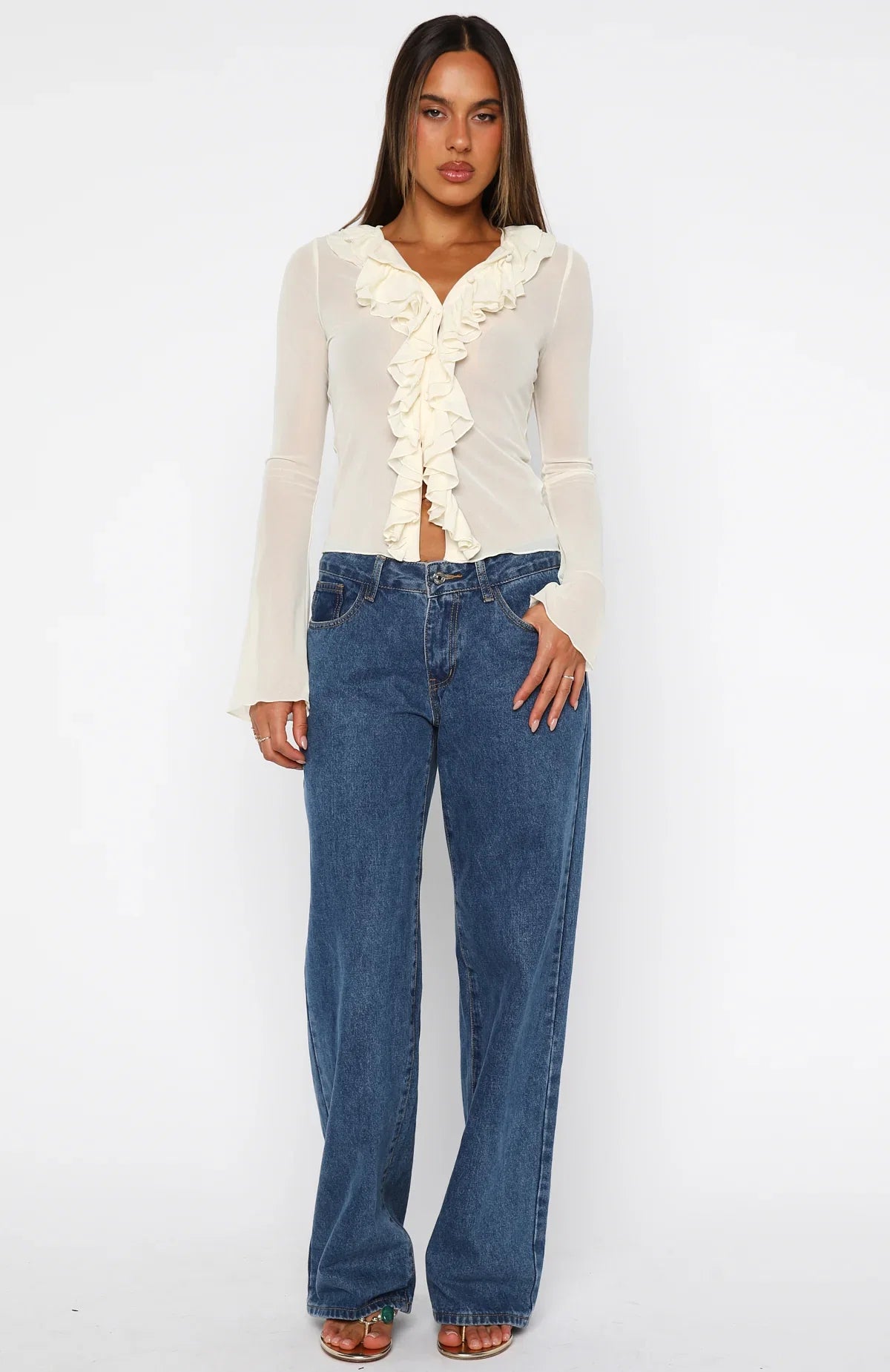 Just Me Long Sleeve Top Butter