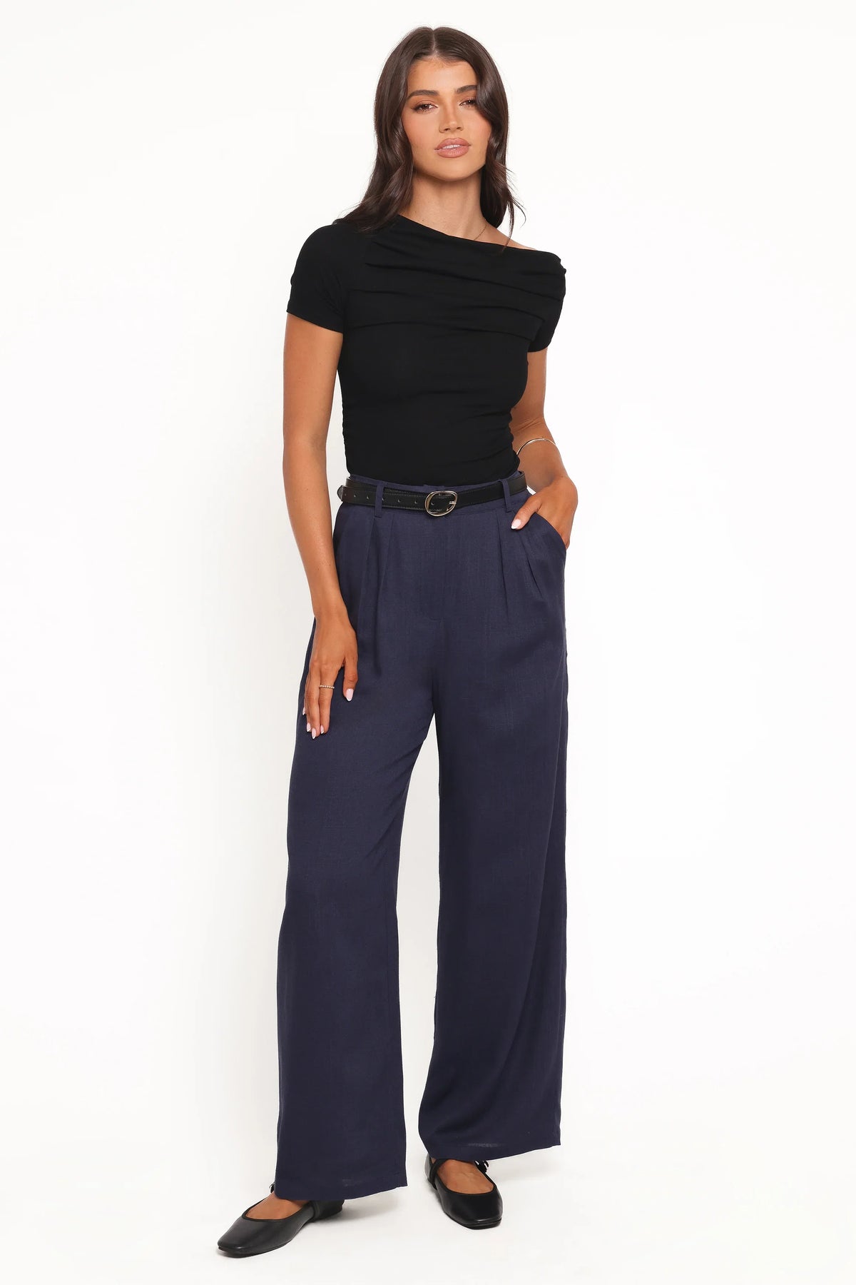 Dean Linen Pants Navy