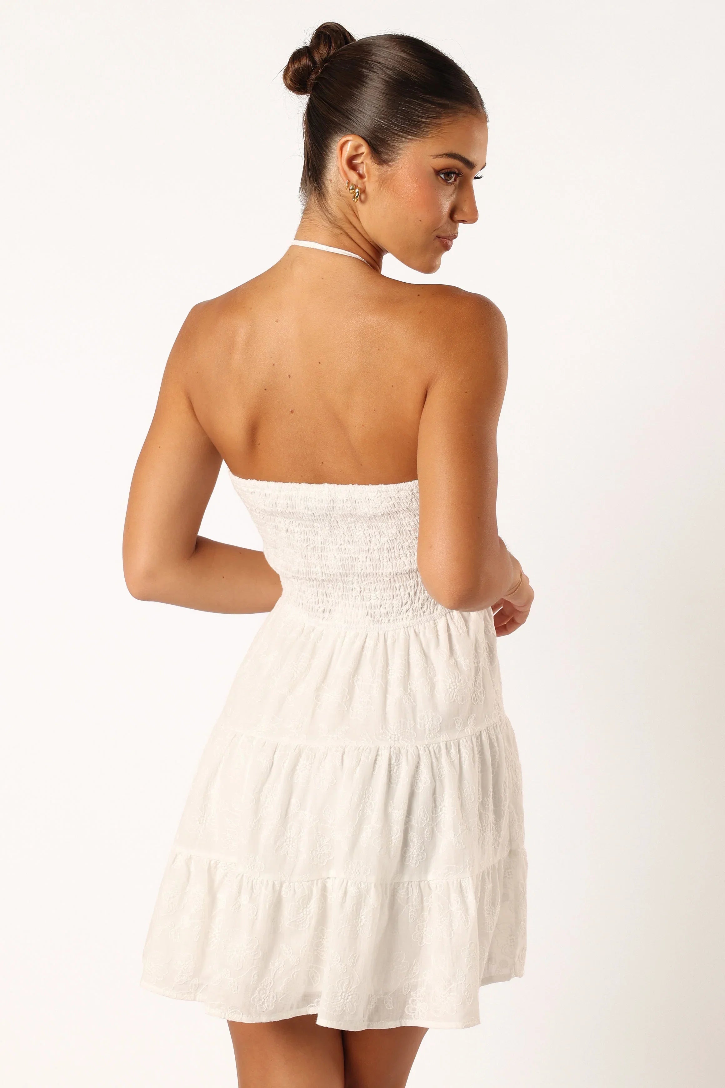 Rilie Halterneck Mini Dress White