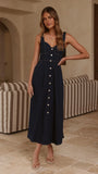 Abrianna Midi Dress Dark Denim