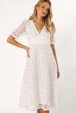 Camellia Midi Dress White