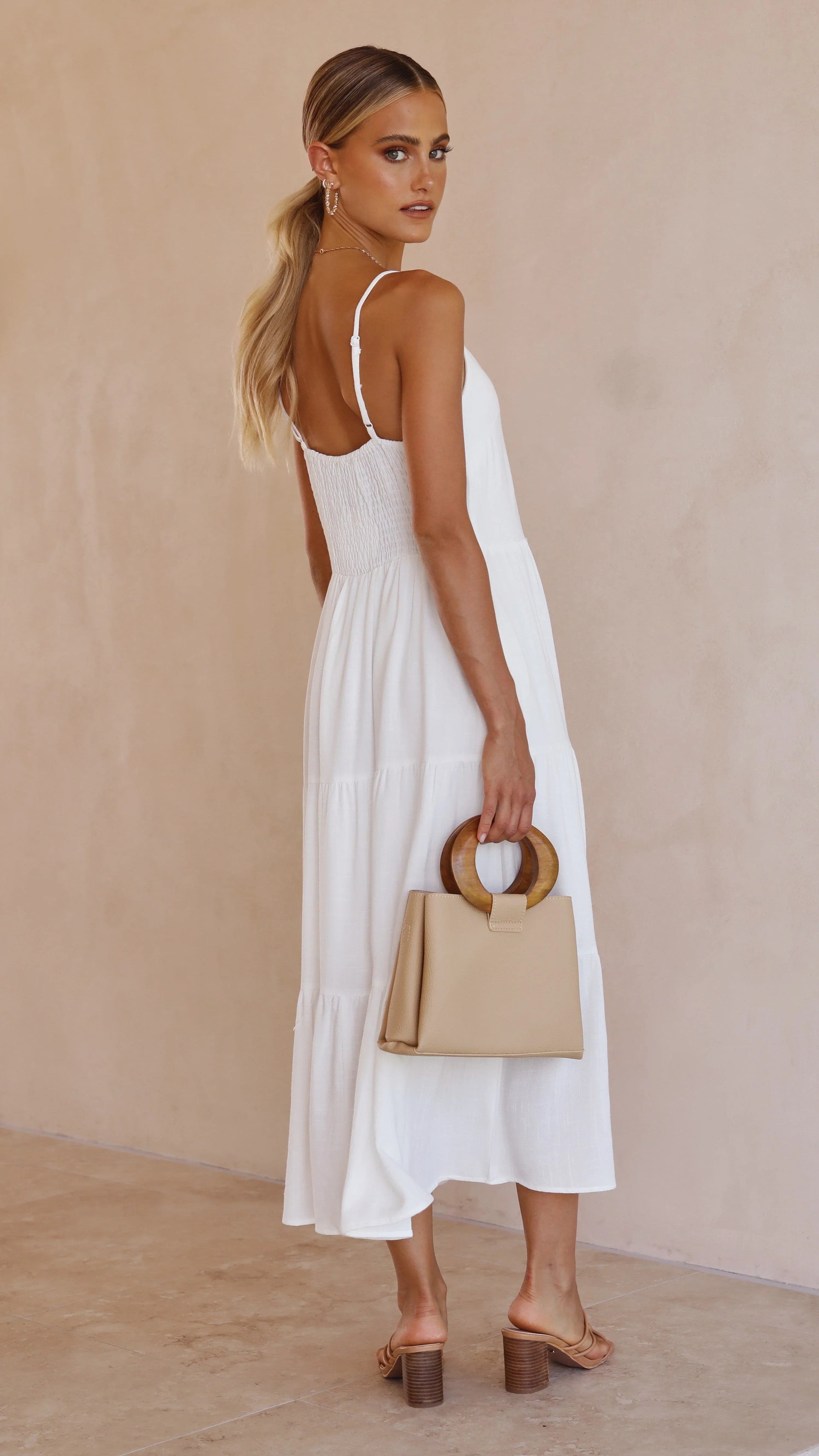 Zoey Midi Dress White