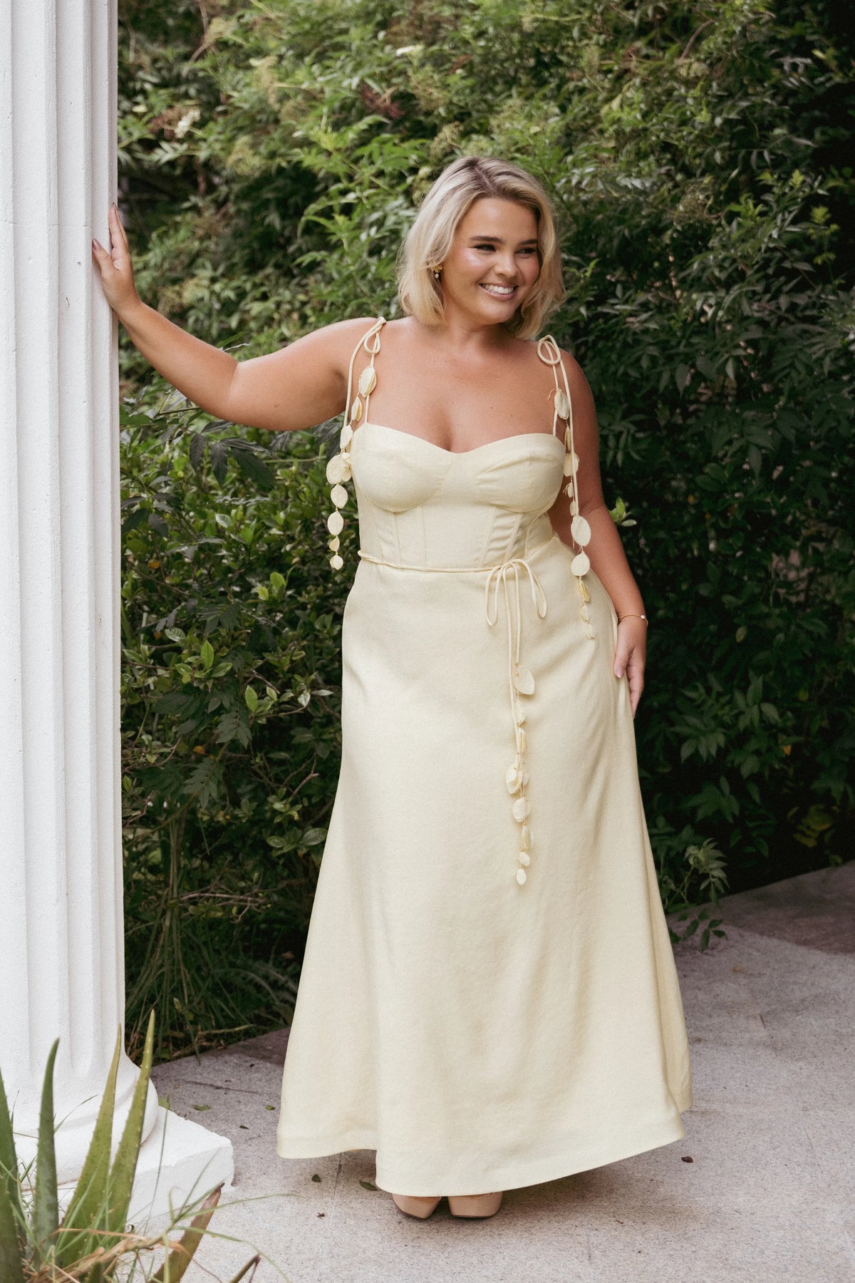 Della Midi Dress Yellow