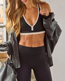 Victory Lap V Cut Racerback Sports Bra