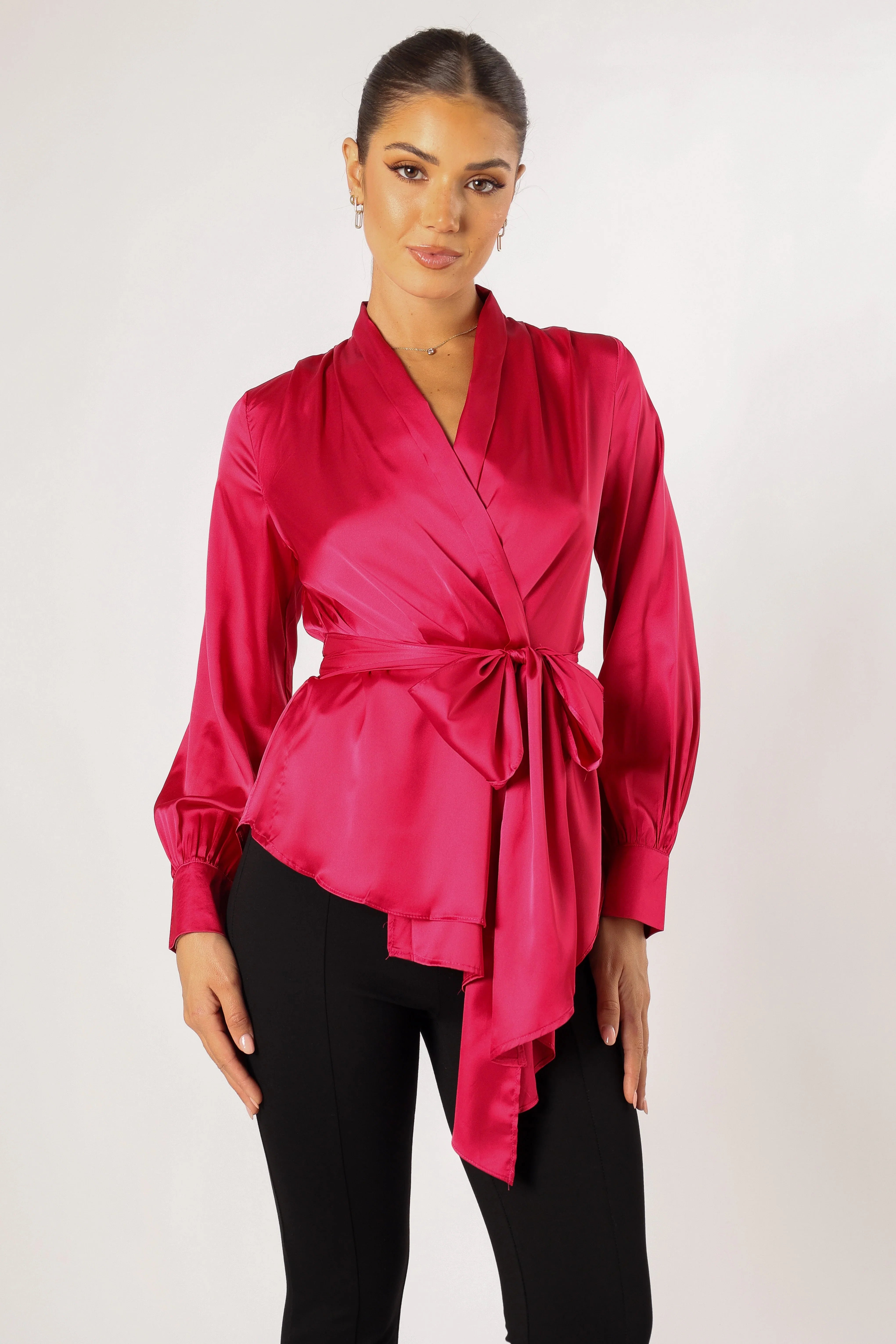 Aydin Wrap Top Magenta