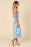 Elias Midi Dress Blue Floral