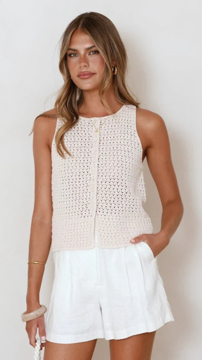 Poppy Knit Top Sand
