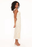 Sansa Midi Dress Yellow Floral