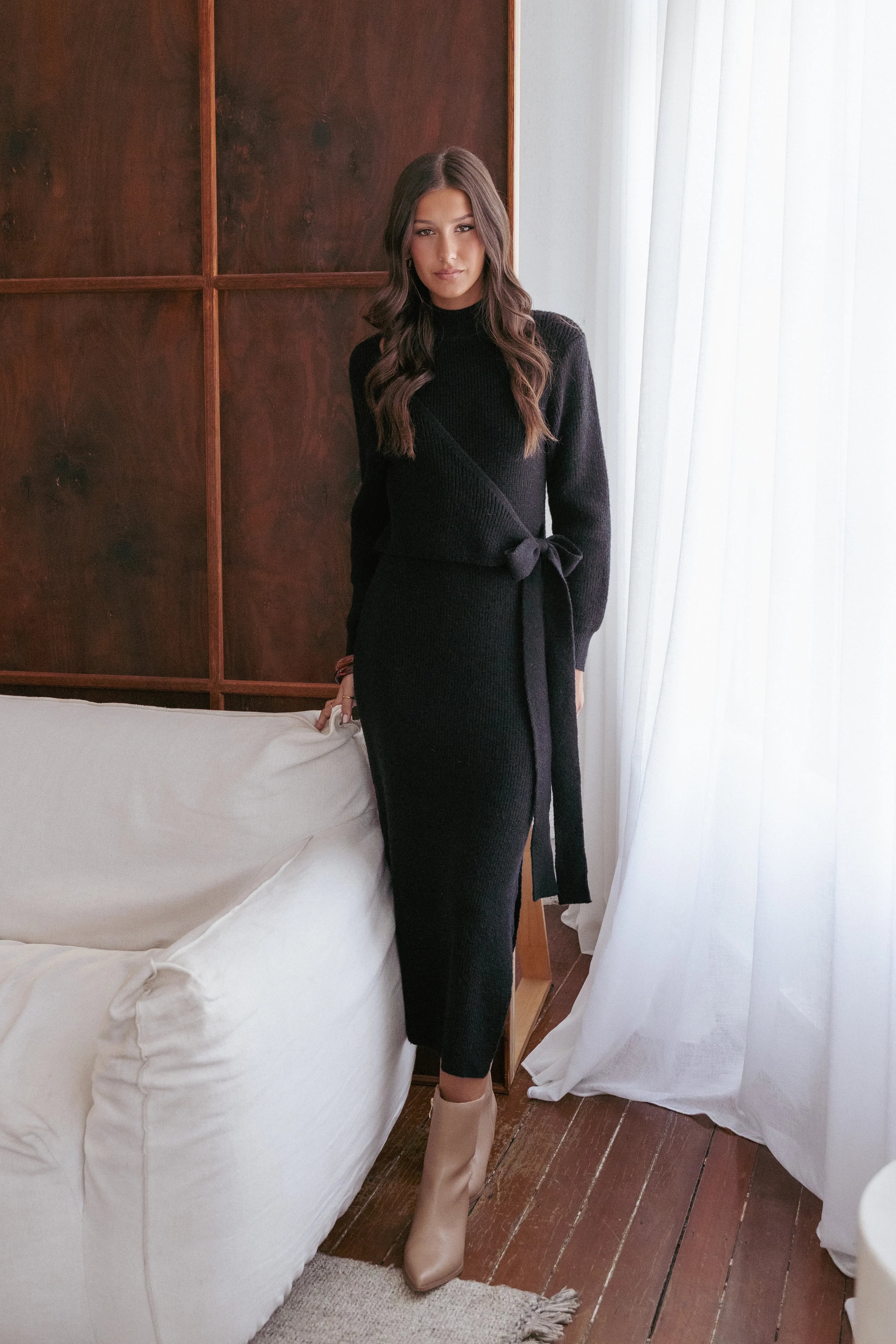 Aerin Knit Dress Black