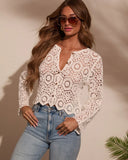 Coastal Dreams Open Knit Crochet Top