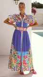 Bloom Maxi Dress Positano Cobalt