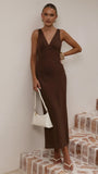 Sammie Linen Maxi Dress Chocolate