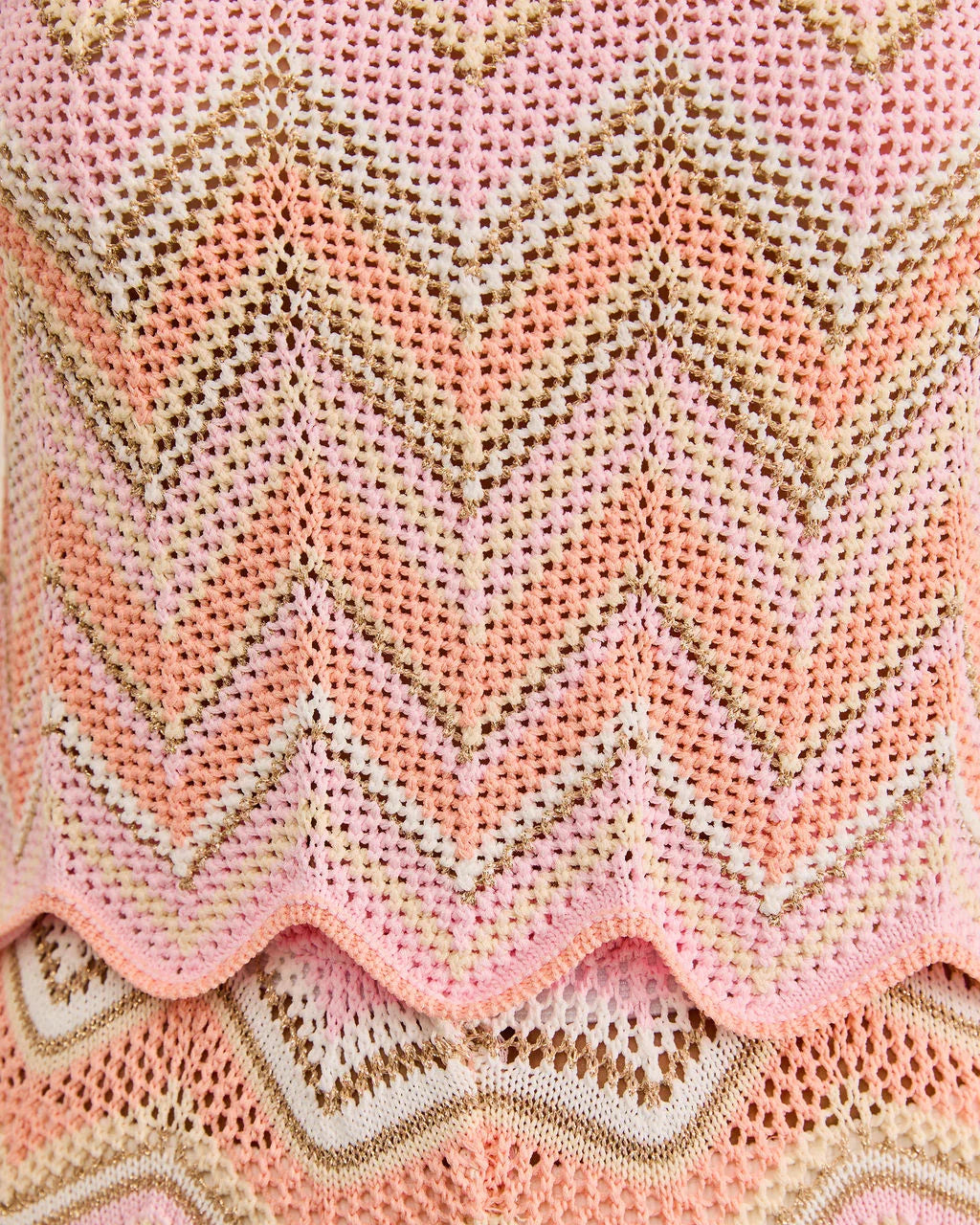 Easy Resort Abstract Open Knit Top
