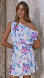 Zarla Mini Dress Blue Floral