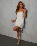 Purely Yours 3D Floral Applique Mini Dress