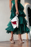 Jace Tiered Maxi Dress Shimmer Emerald