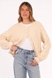 Nika Cable Knit Cardigan Taupe