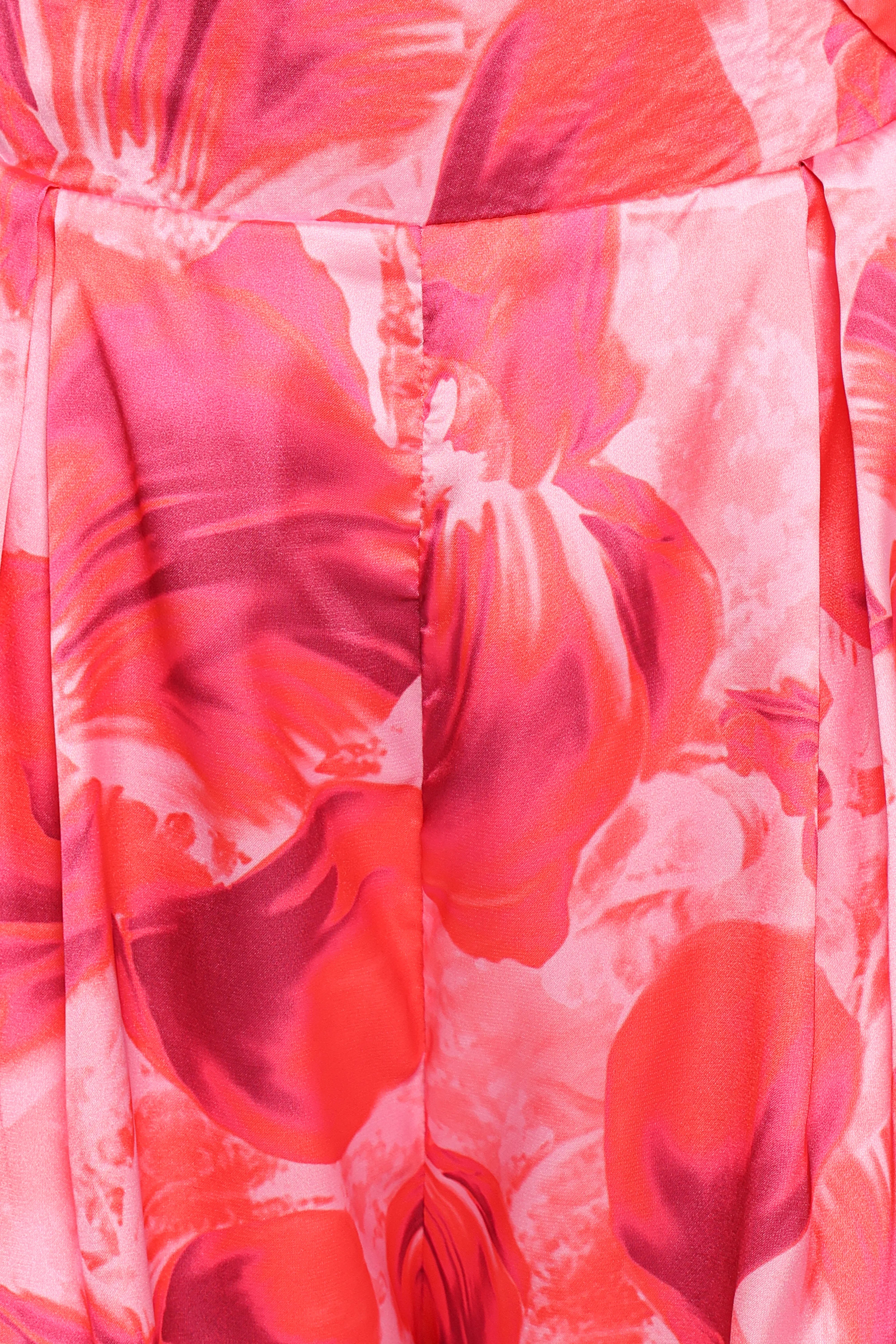 Primrose Halter Romper Pink Red