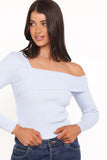 Aleena Knit Top Light Blue