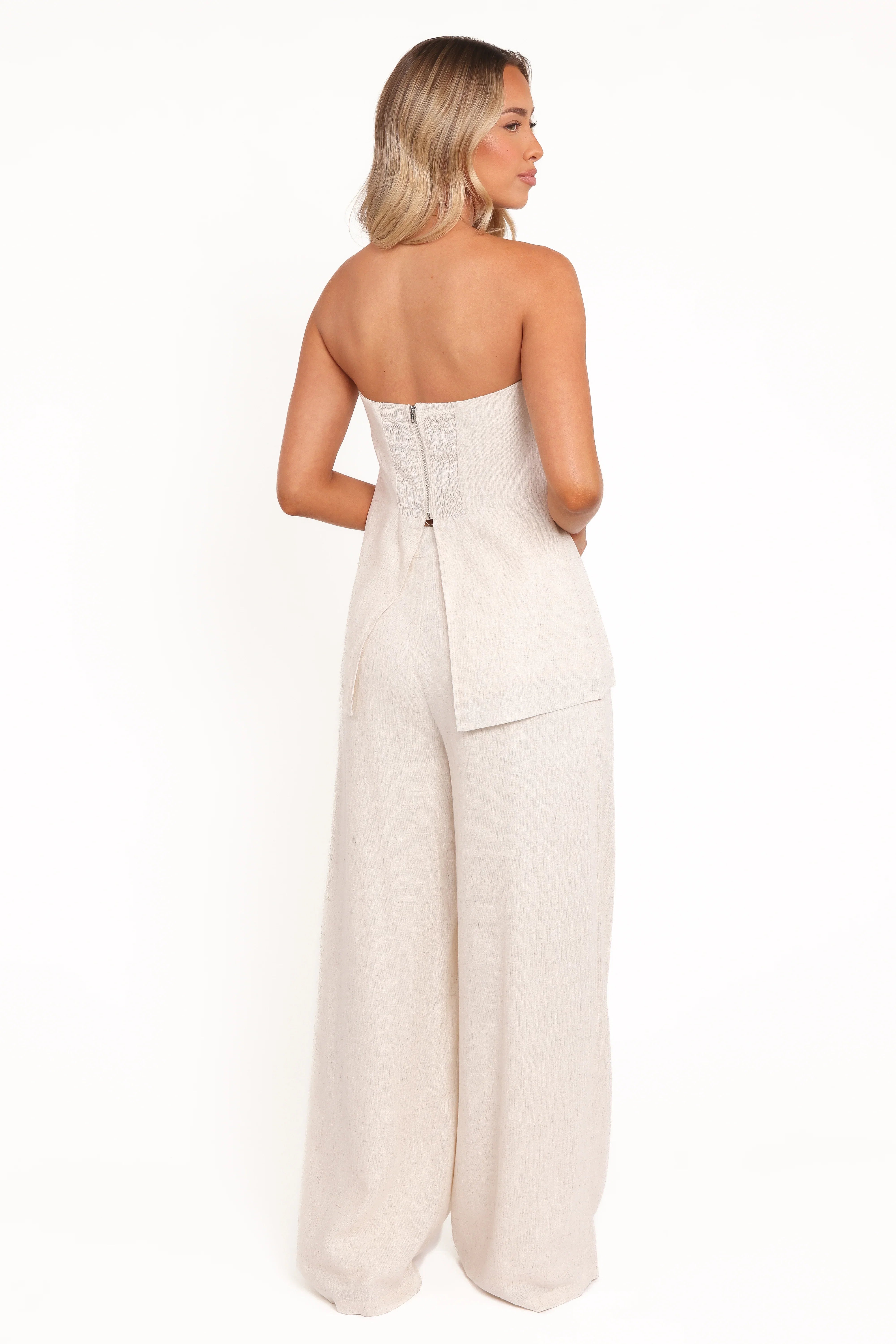 Arles Wide Leg Pants Oatmeal