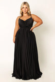Naira Pleated Maxi Dress Black