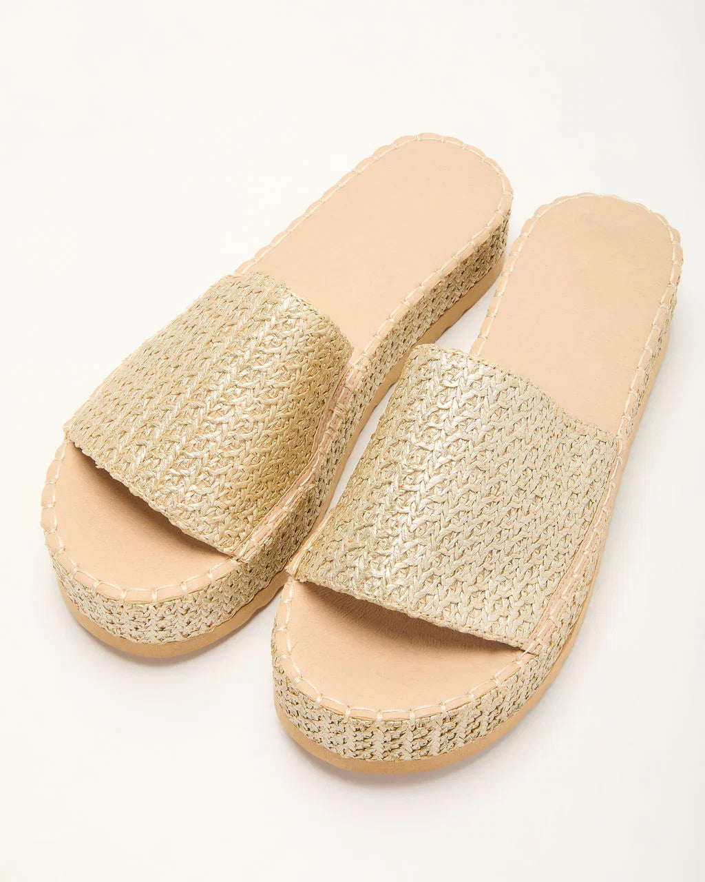 Ashlen Raffia Platform Sandals