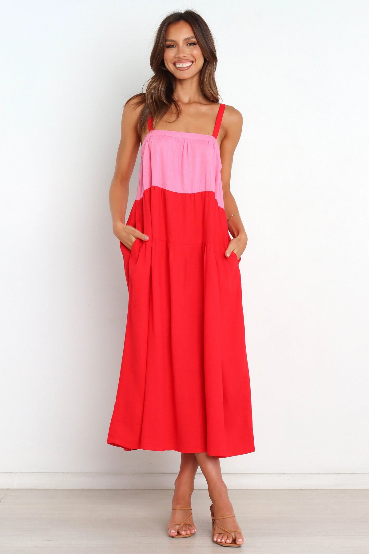 Aliana Dress Pink Splice