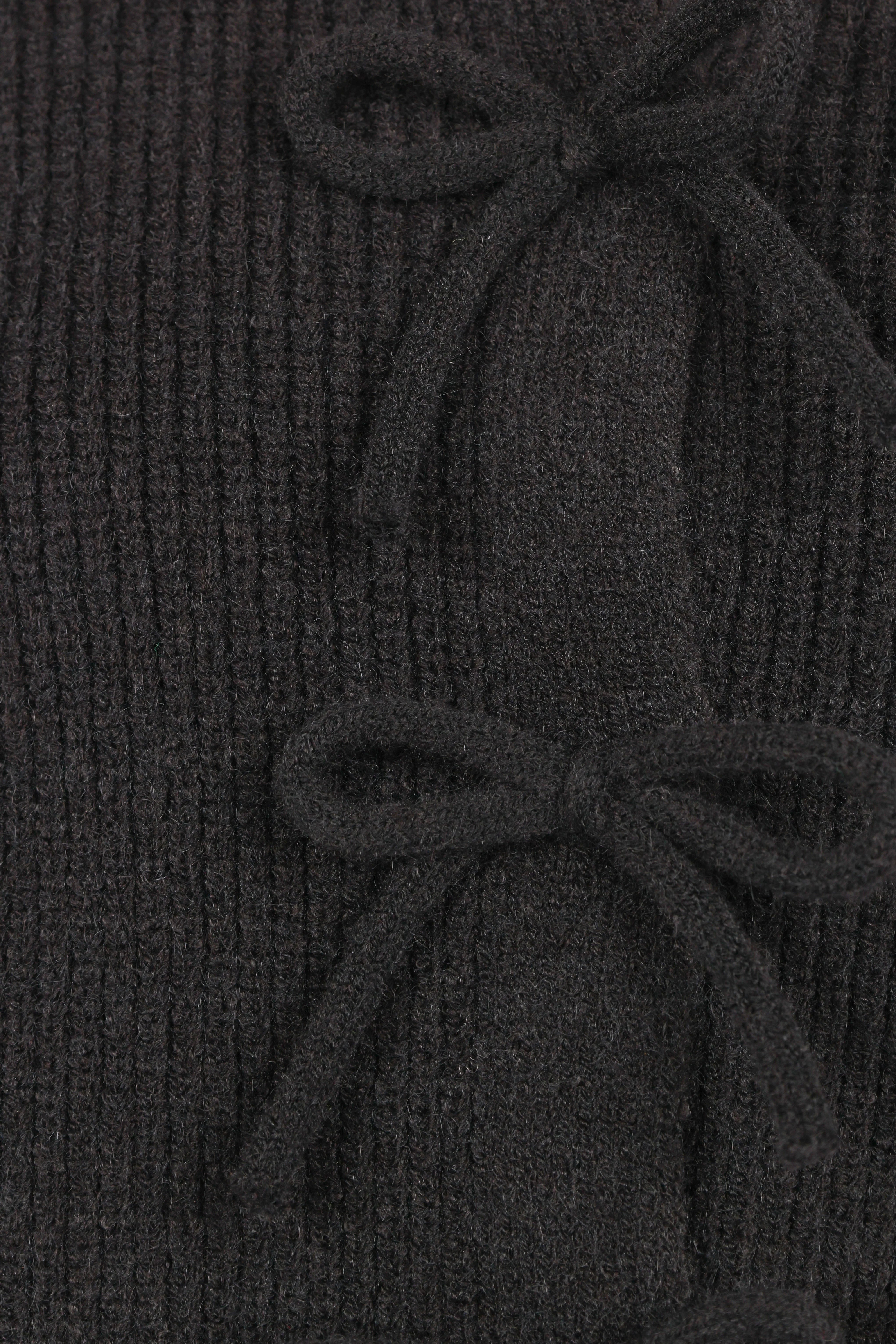 Wilde Bow Front Cardigan Black