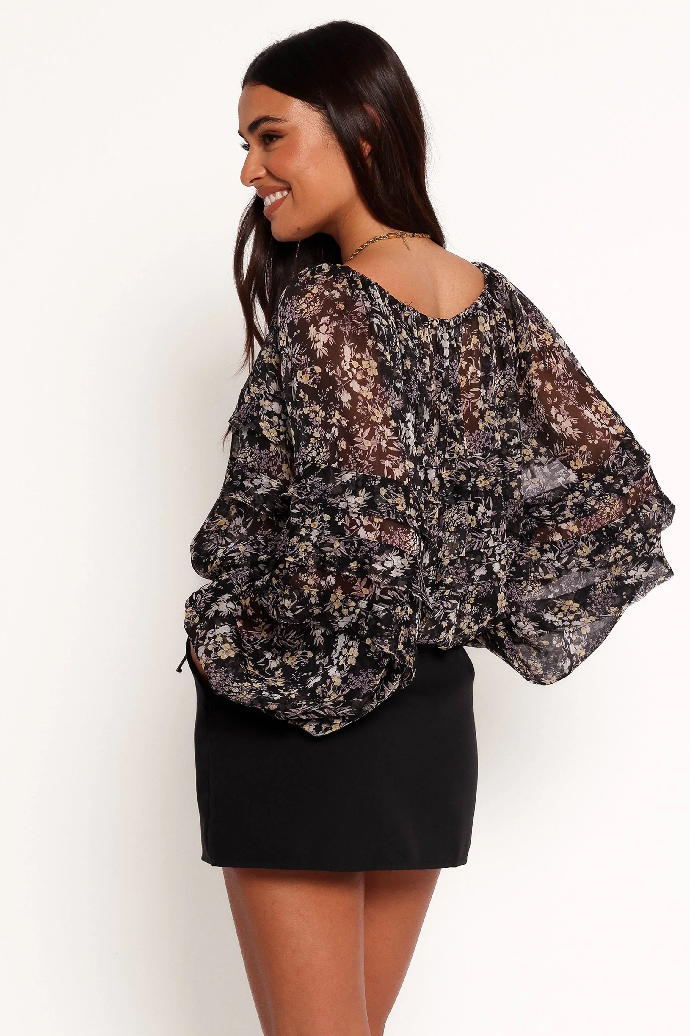 Hana Top Black Multi