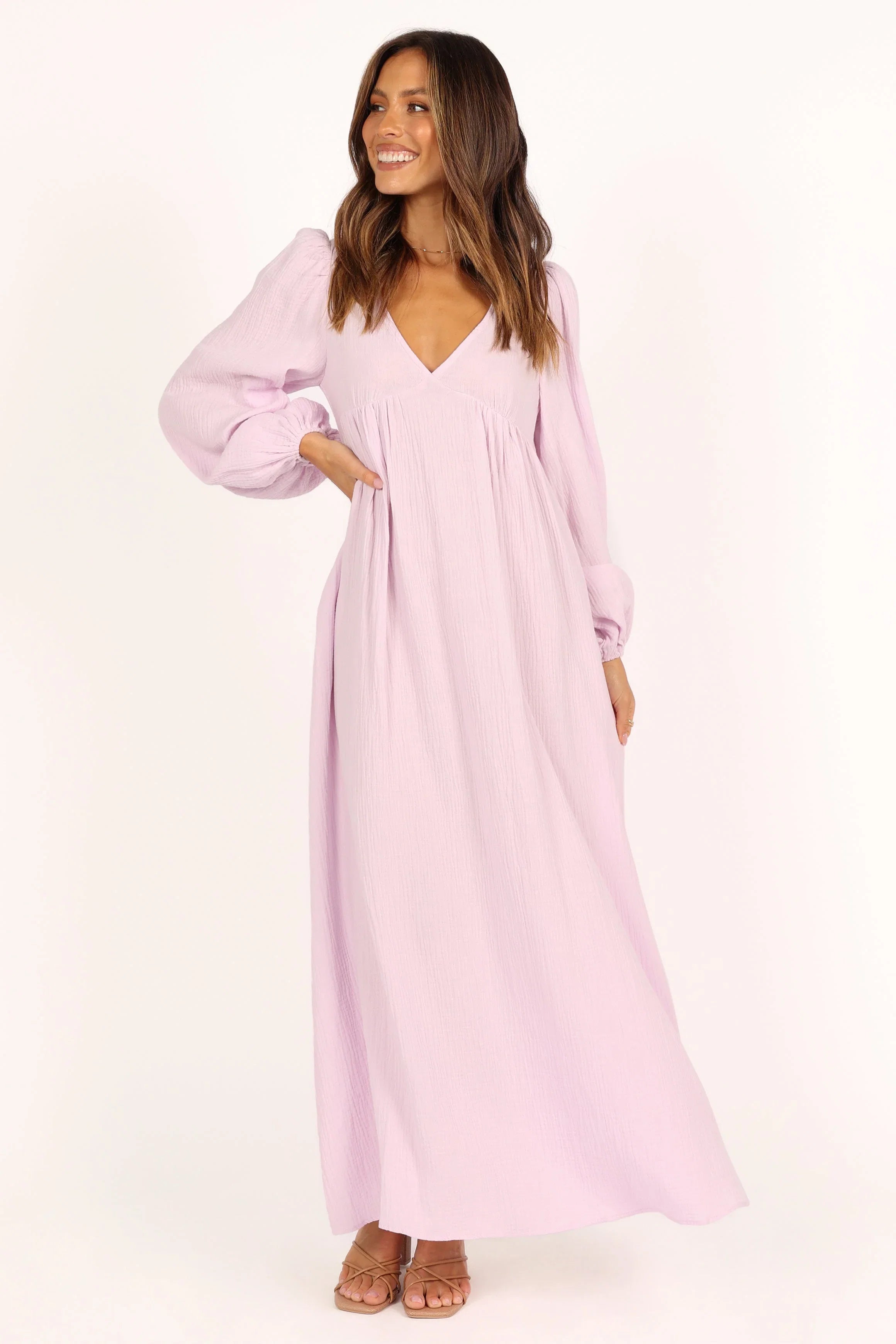 Willow Long Sleeve Maxi Dress Lilac