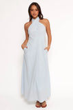 Betsy Halterneck Maxi Dress Pale Blue
