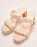 Azarie Raffia Heeled Sandals