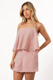 Cambria Romper Cream Red Stripe