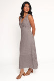 Queenie Midi Dress Brown Gingham
