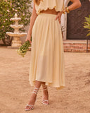 Opening Note Pleated Midi Skirt