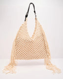 Dreamy Cove Crochet Fringe Tote Bag