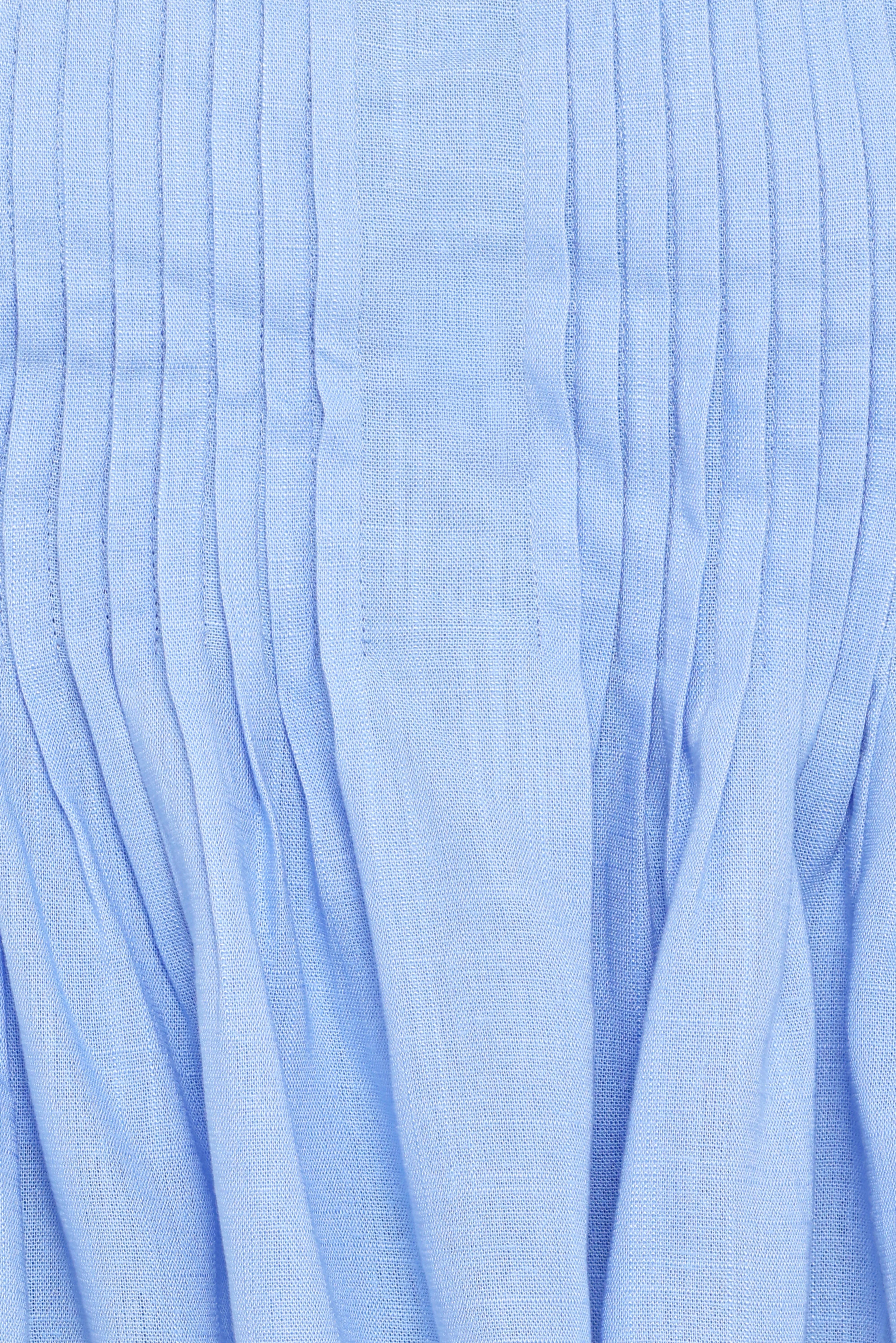 Cagnes Strapless Peplum Top Blue
