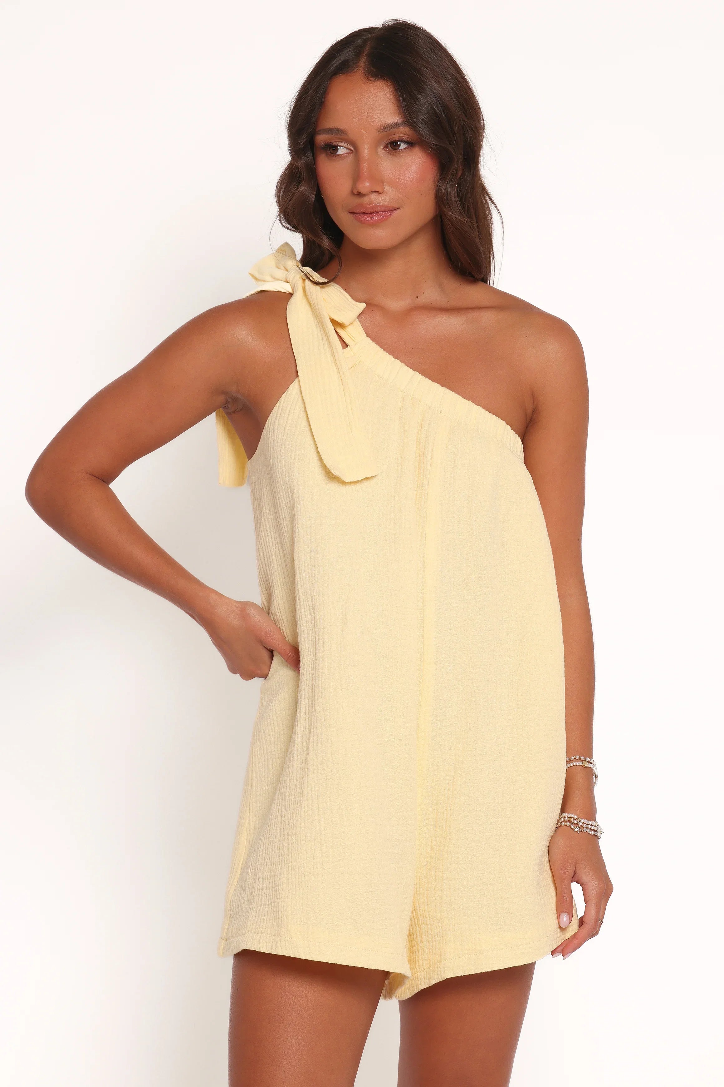 Miffy One Shoulder Romper Yellow