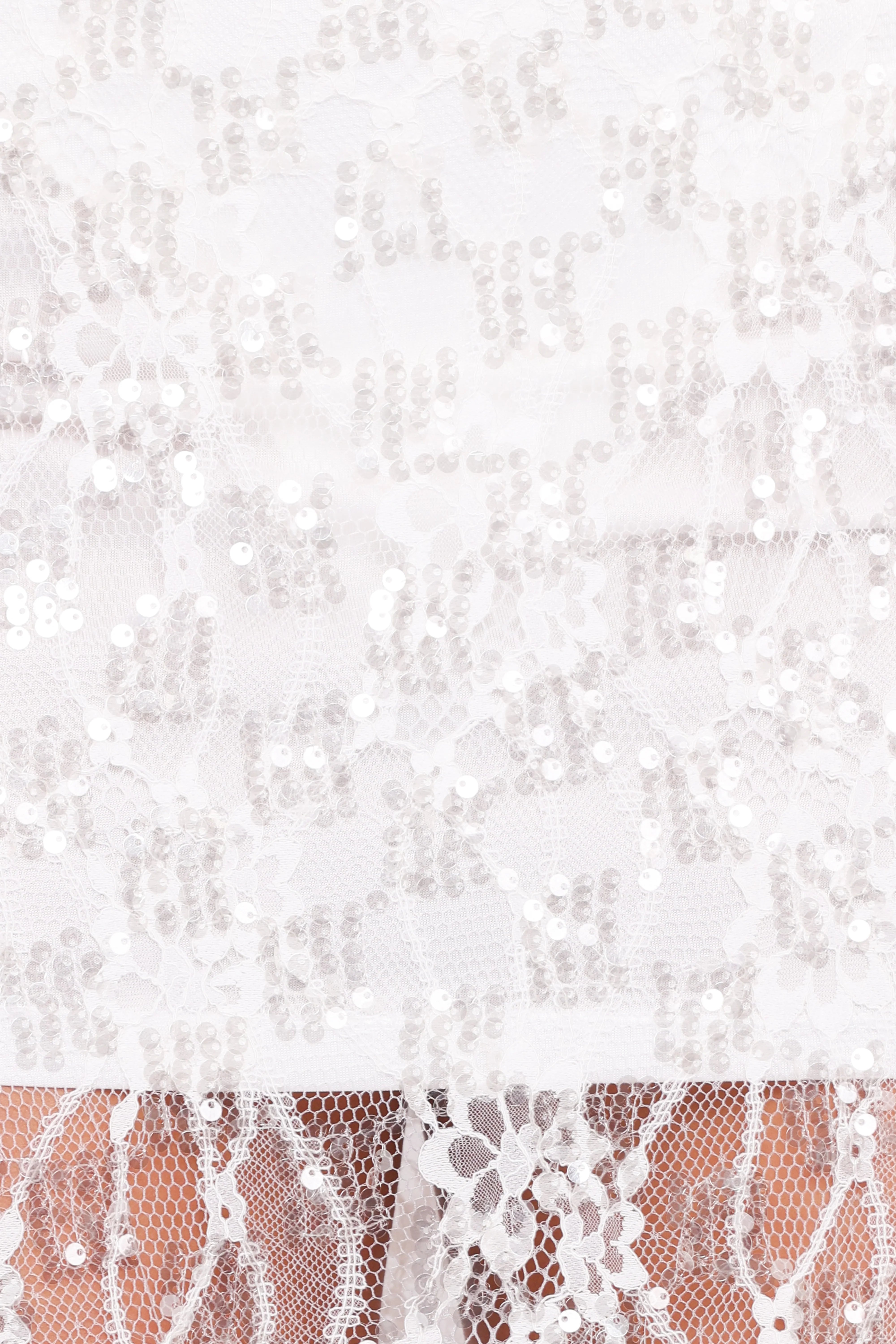 Yonder Sheer Panel Lace Maxi Skirt White