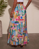 Travel Dreams Flowy Maxi Skirt