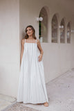 Corfu Midi Dress Blue Stripe