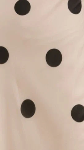 Jianna Maxi Dress Cream Black Polka Dot
