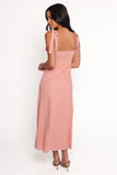 Patterson Tie Shoulder Midi Dress Blush