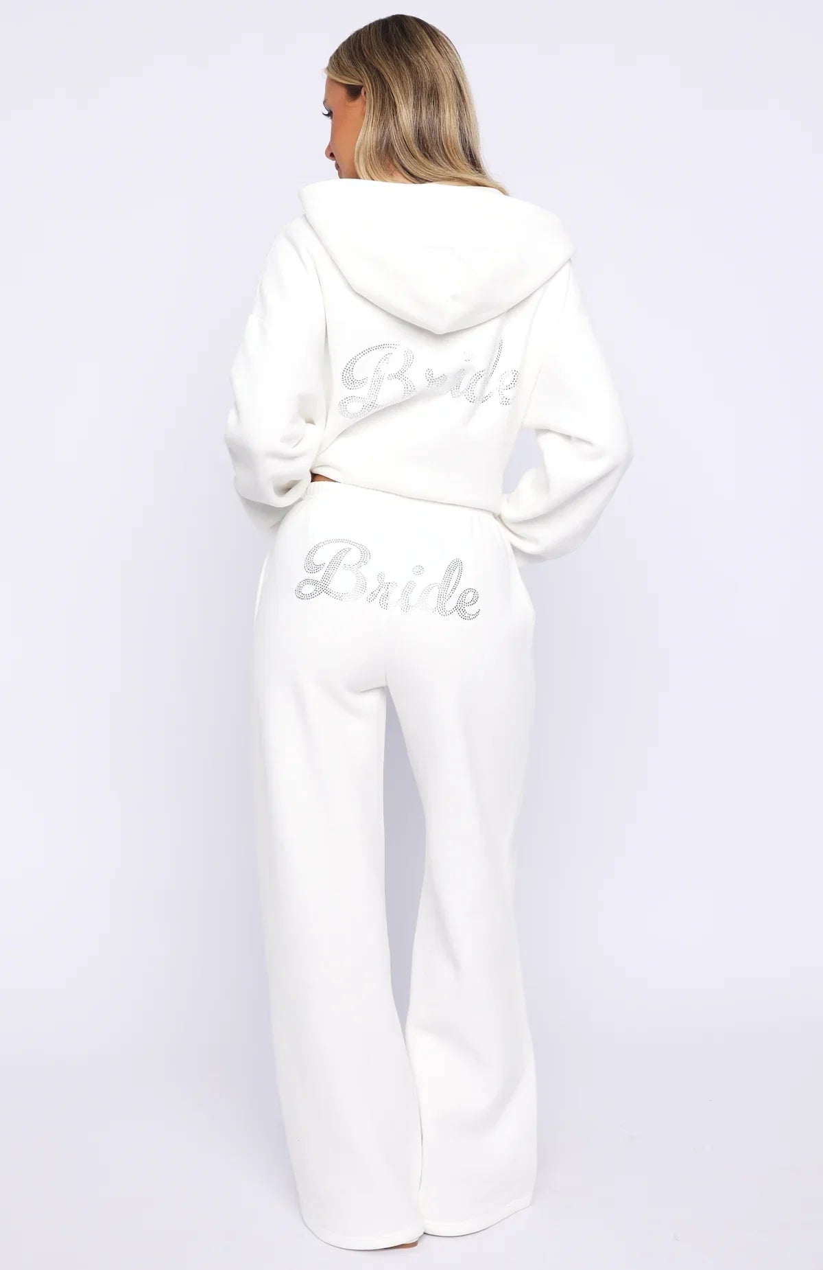 The Bride Wide Leg Sweatpants White