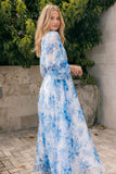 Anisa Maxi Dress Blue Floral