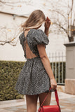 Chelsey Mini Dress Black Cream Floral